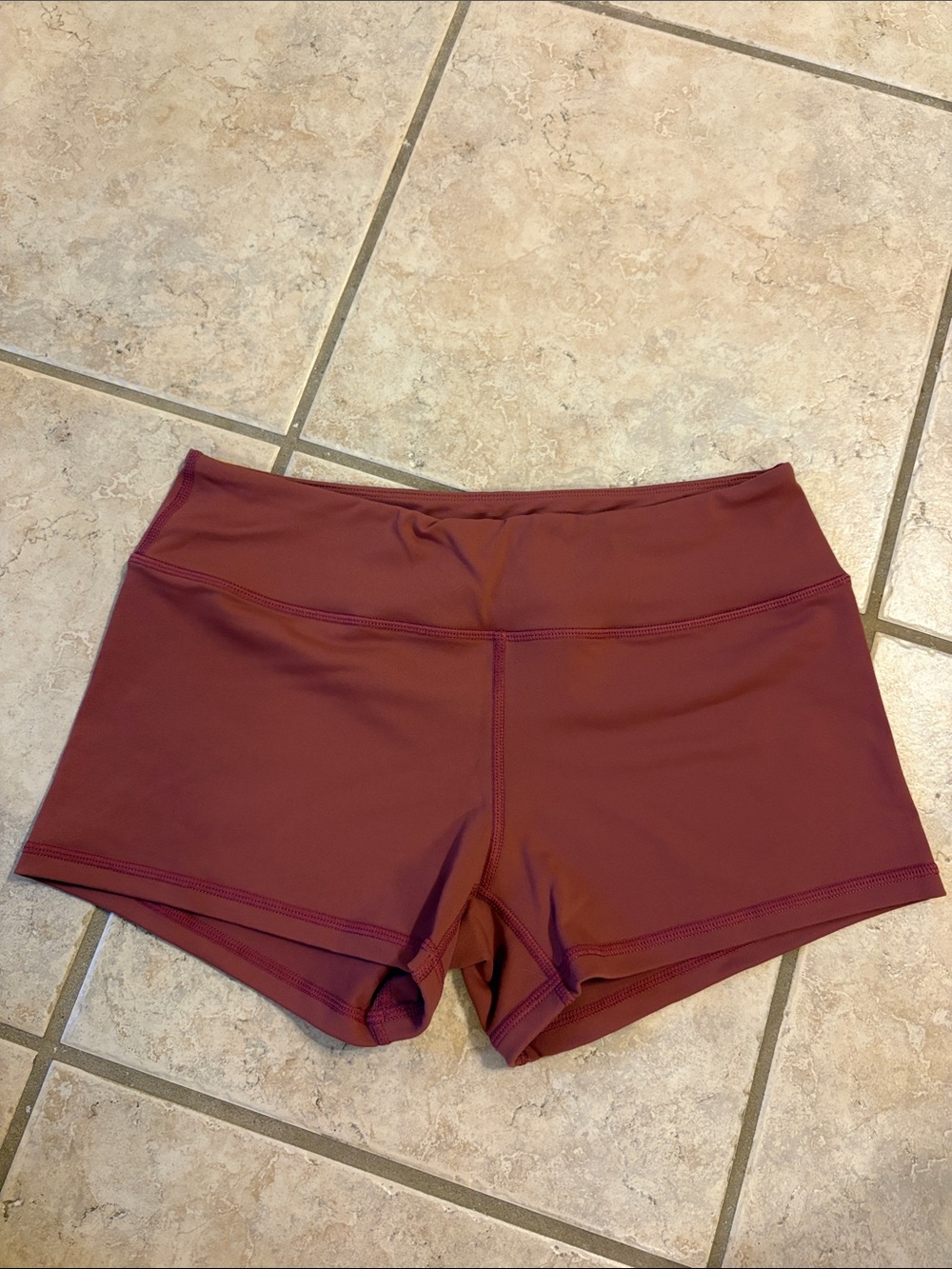 Born Primitive Women's Maroon Performance Bike Shorts